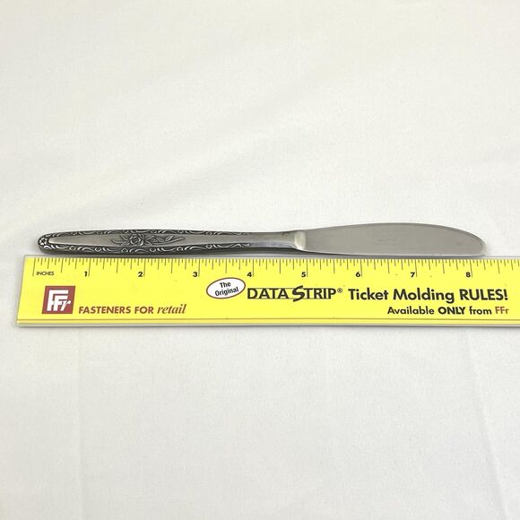 Stylecraft SYF2 T&N Single Rose Satin 8-3/8" Dinner Knife 12pcs Stainless Japan - Picture 11 of 14